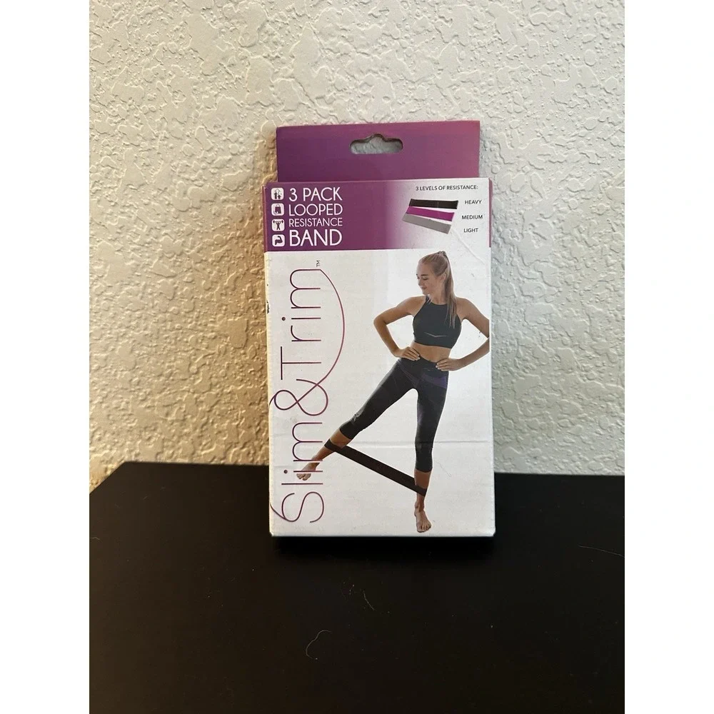 Slim And Trim‎ 3 Pack Looped Resistance Band New Open Box